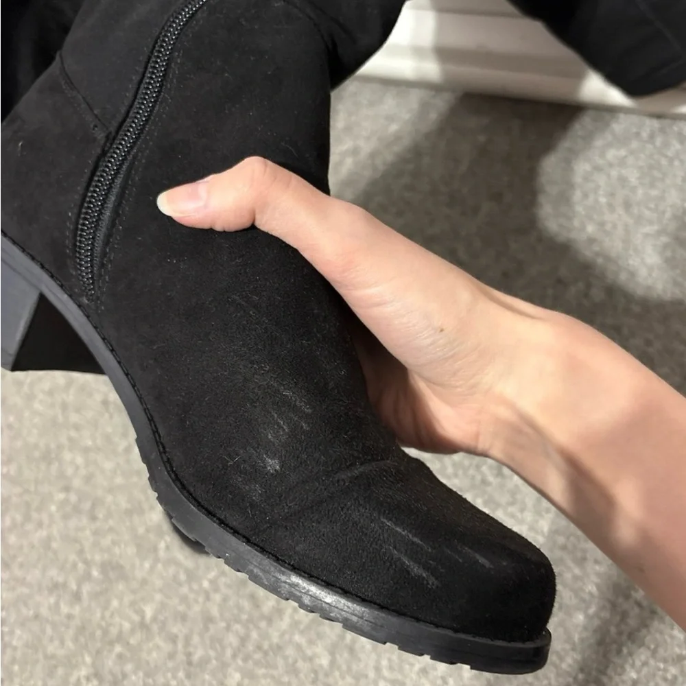 Unisa Black Knee High Boots